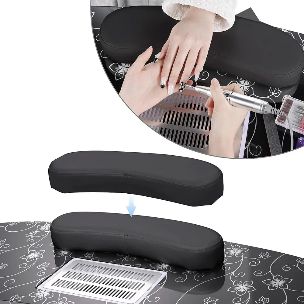 Byootique Portable Manicure Table 4in1 Rolling Makeup Case Black