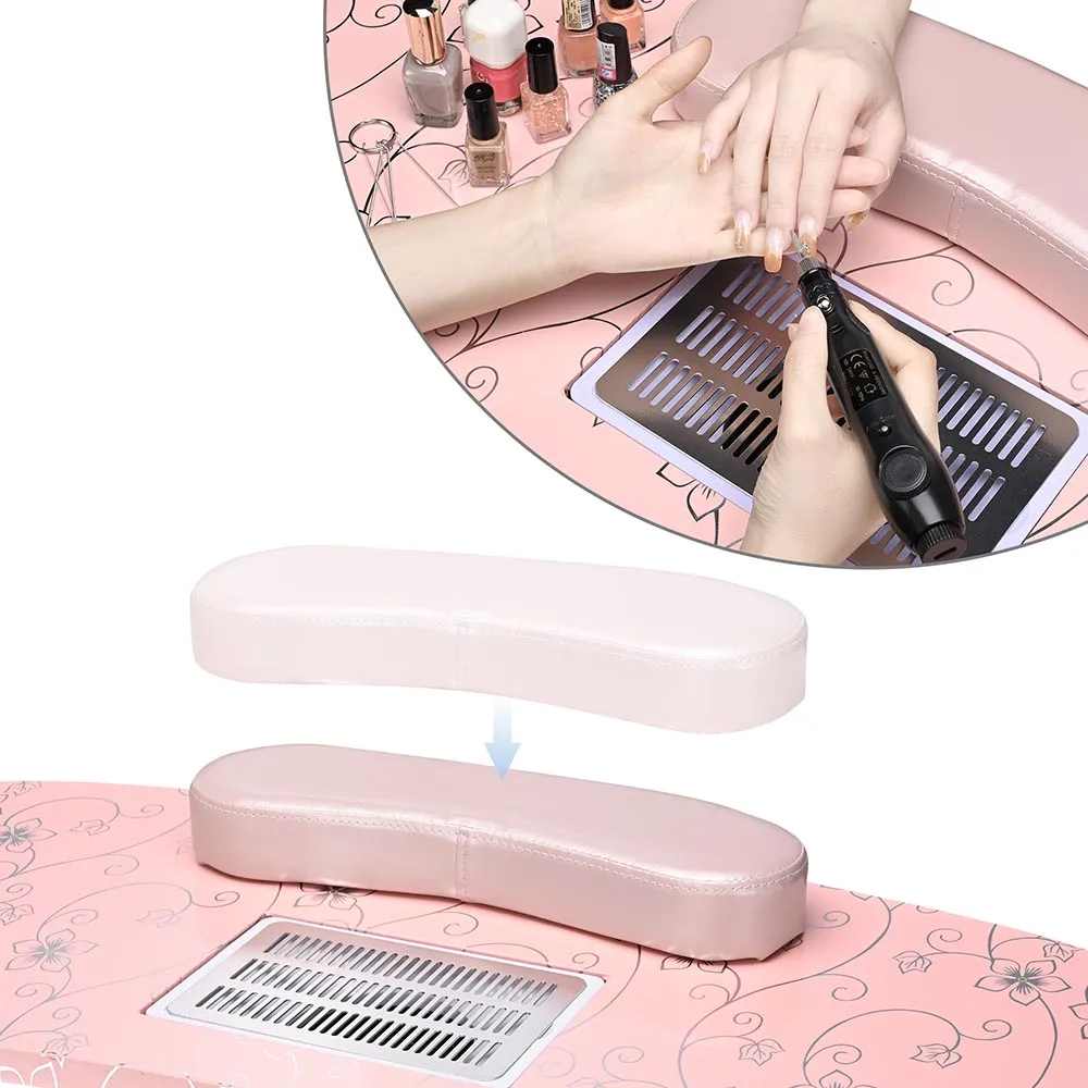 Byootique Portable Manicure Table 4in1 Rolling Makeup Case Pink