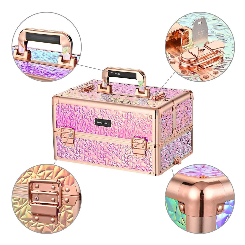 Byootique Portable Manicure Table 4in1 Rolling Makeup Case