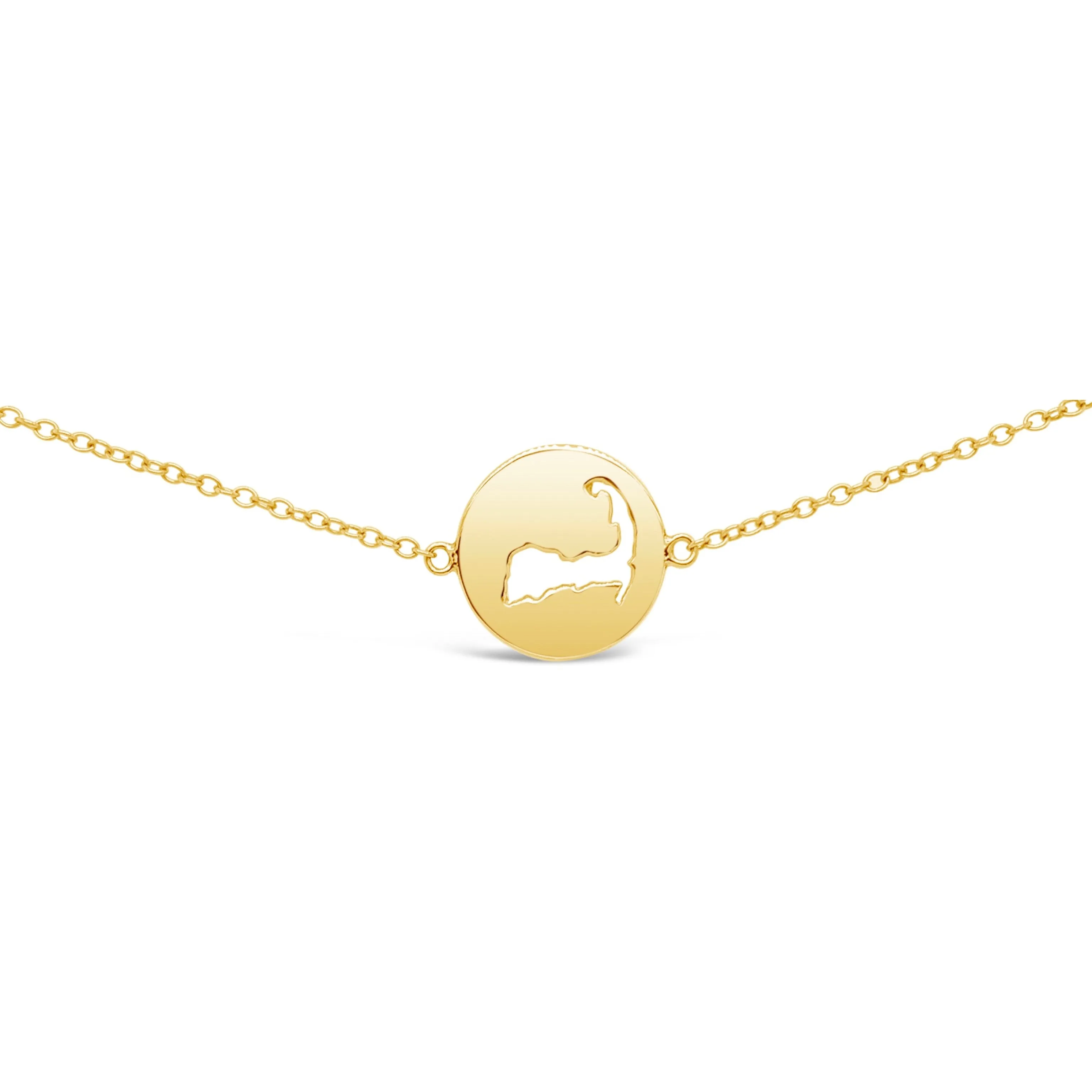 Cape Cod Map Disc Bracelet