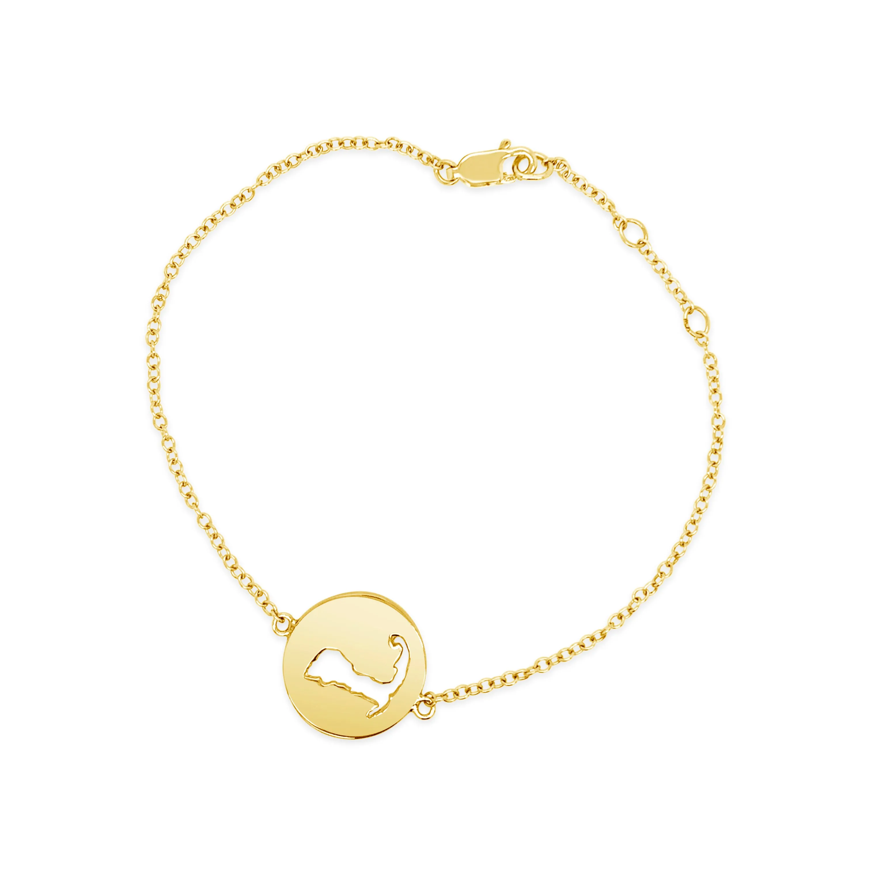 Cape Cod Map Disc Bracelet