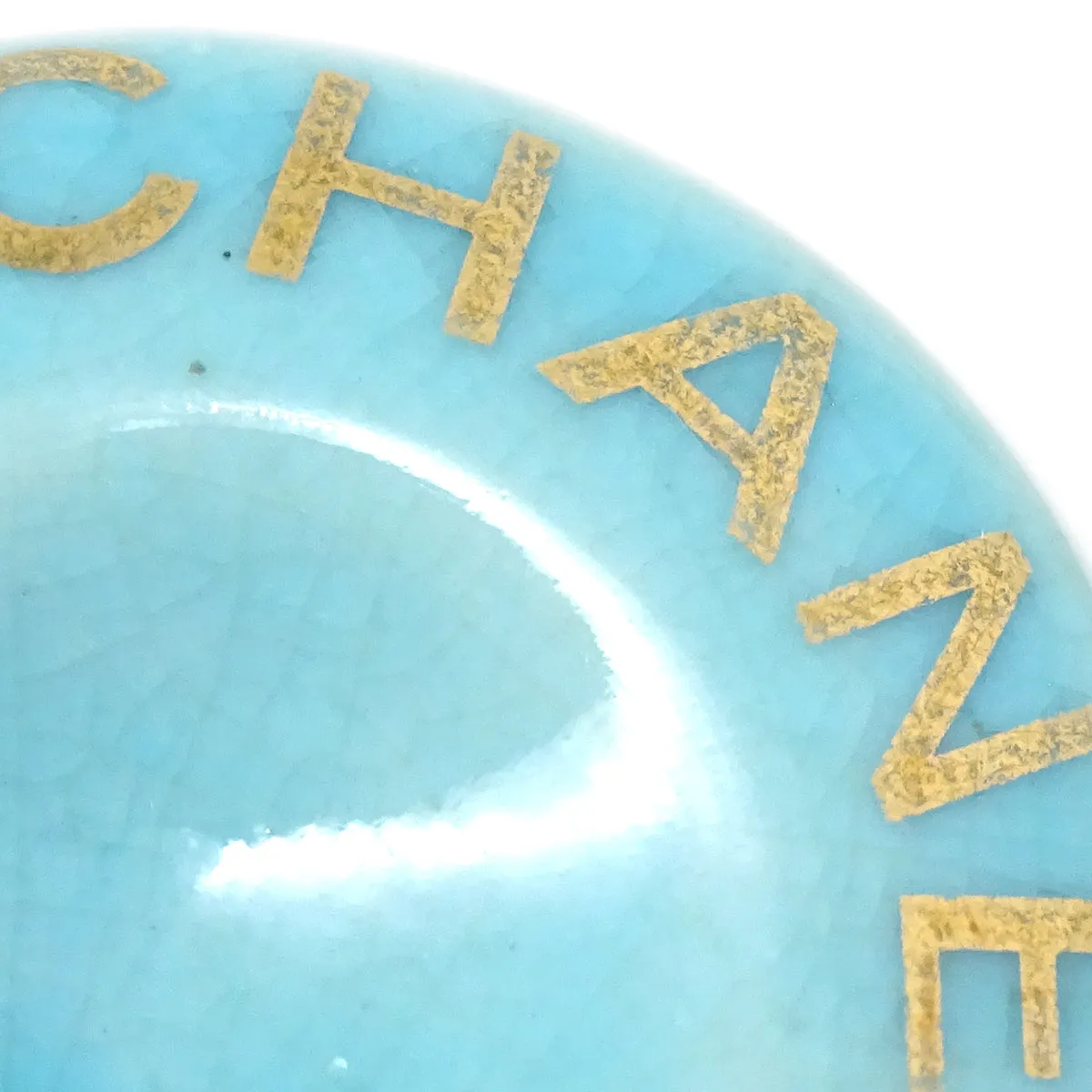 Chanel Button Earrings Clip-On Gold 97P