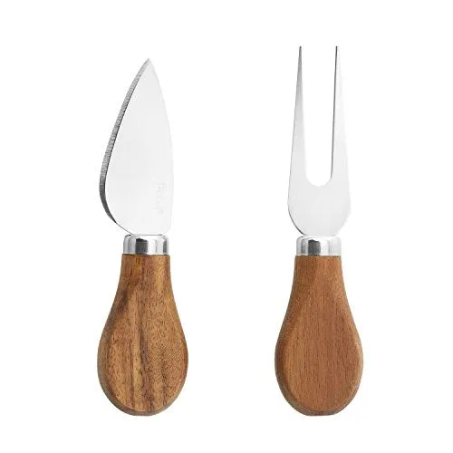 Cheese Board set 3, an Acacia Wood Cheese Plate & Cheese Knfe & Cheese Fork
