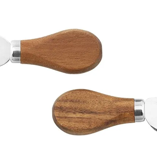 Cheese Board set 3, an Acacia Wood Cheese Plate & Cheese Knfe & Cheese Fork