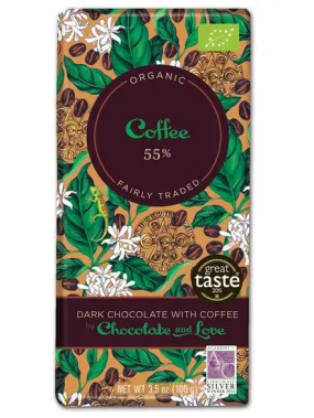 Chocolate and Love Coffee 55% - Dark Chocolate with Arabica Coffee 80g