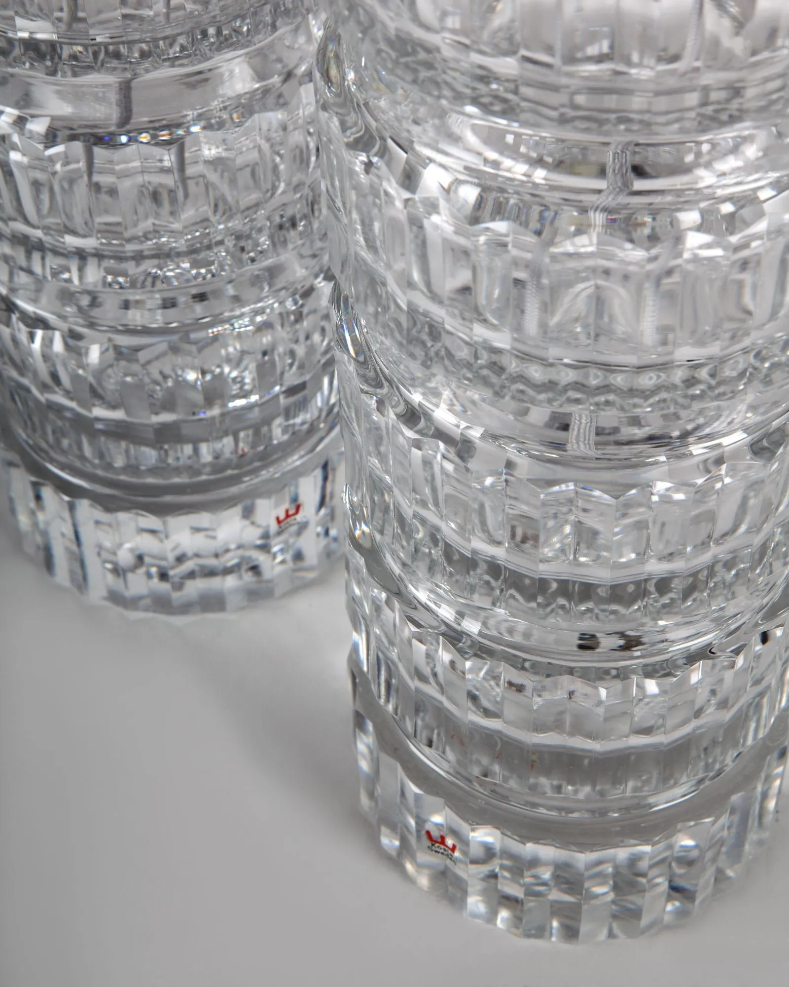 Clear Cut Glass Lamps by Kosta