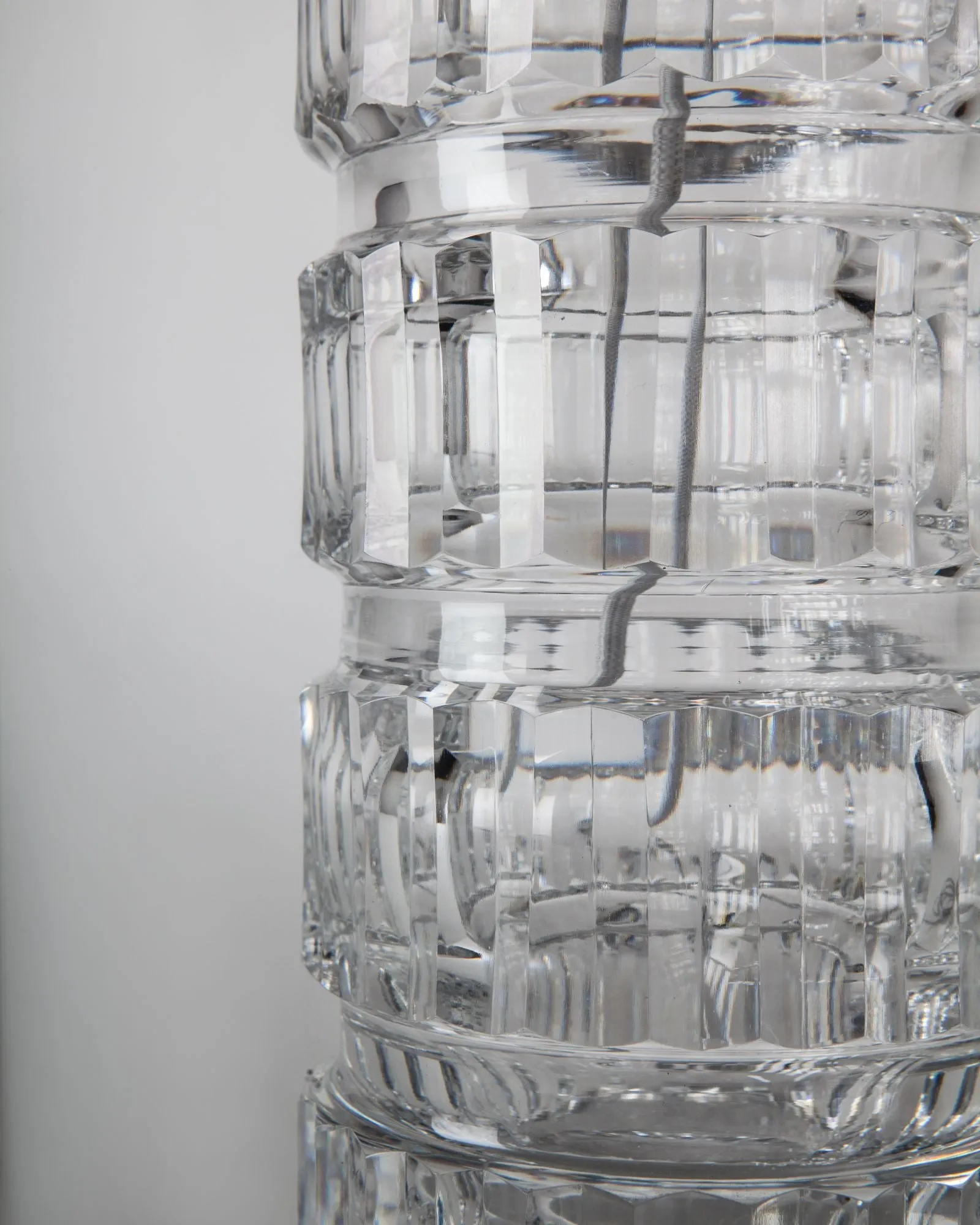 Clear Cut Glass Lamps by Kosta