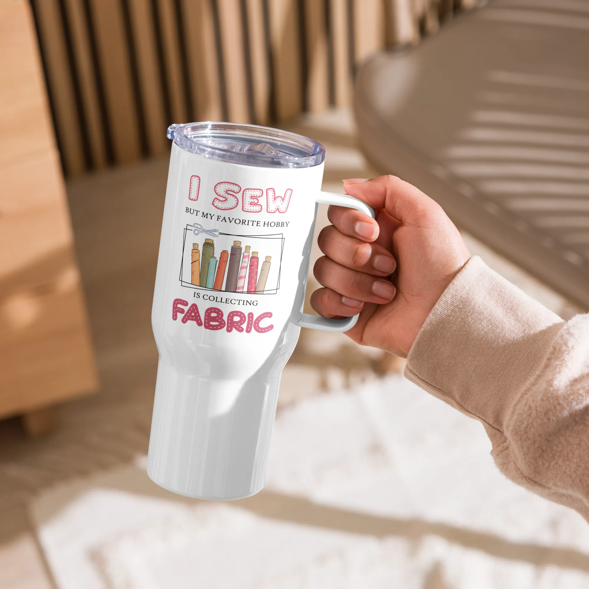 Collecting Fabric 25 oz Travel Mug