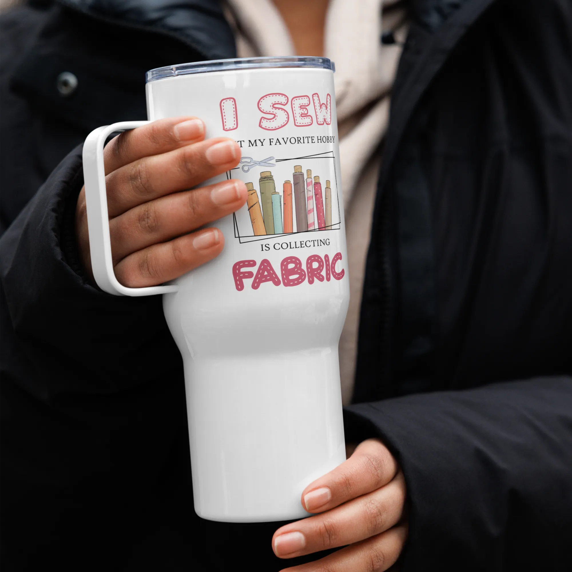 Collecting Fabric 25 oz Travel Mug
