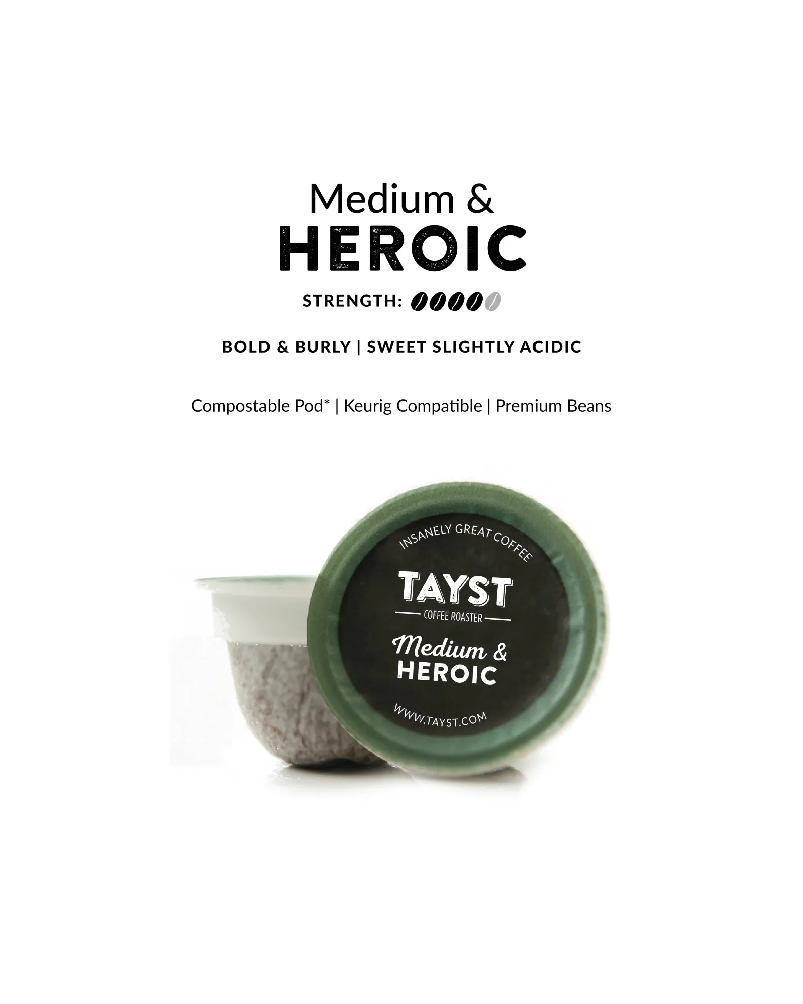 Compostable Coffee Pods for Keurig® Machines - Bag of 10