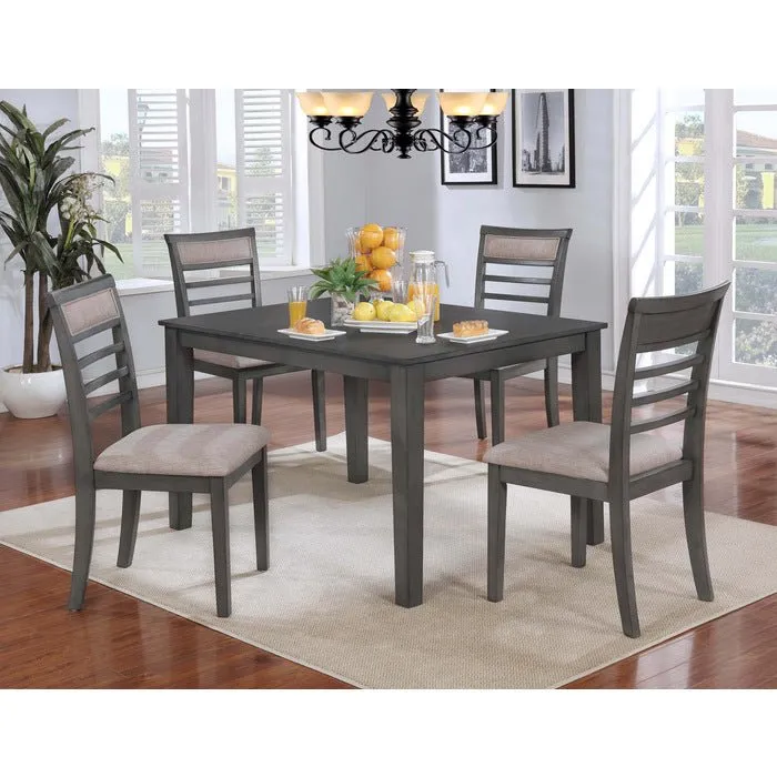 Contemporary 5 Pcs Grey Dinette Set