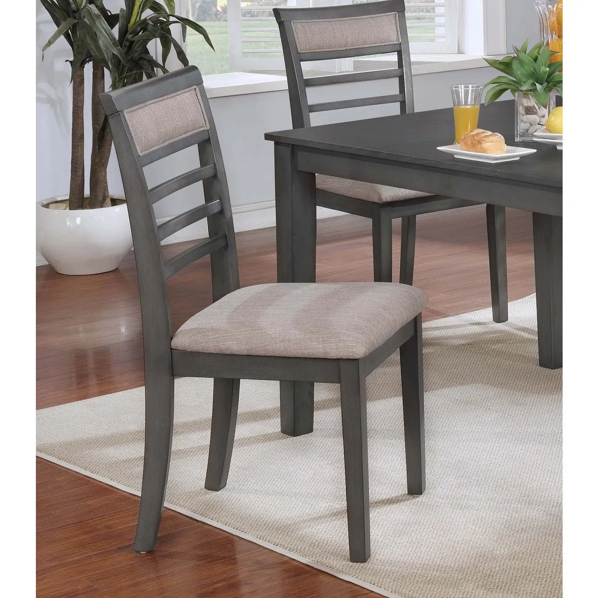 Contemporary 5 Pcs Grey Dinette Set