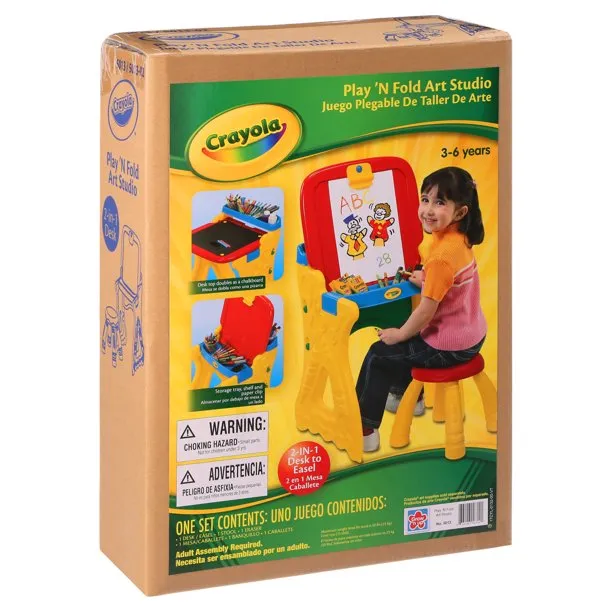 Crayola Play 'N Fold 2-in-1 Art Studio Easel Desk