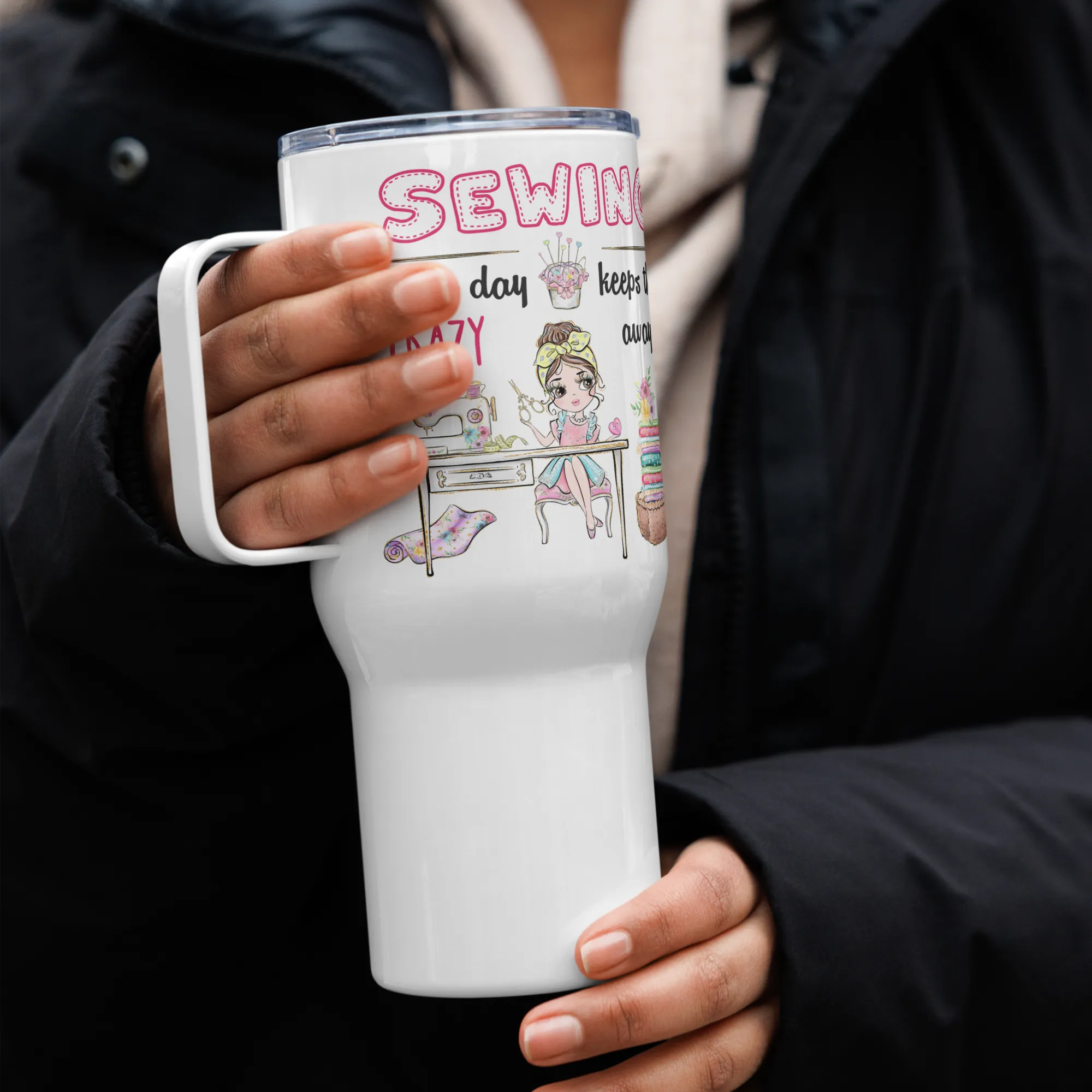 Crazy Away 25 oz Travel Mug