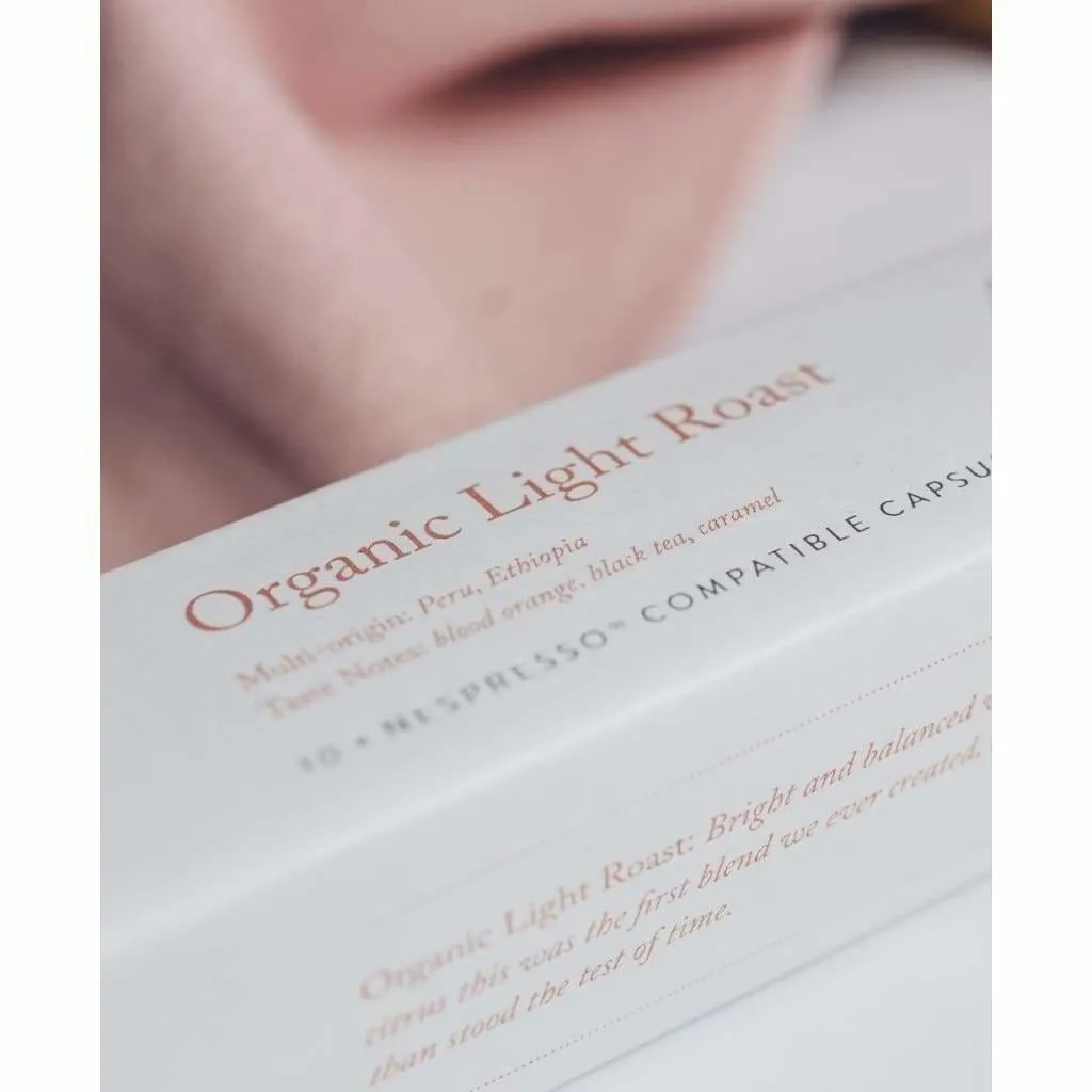 Cru Kafe Organic Light Roast Coffee Pack of 10 Capsules