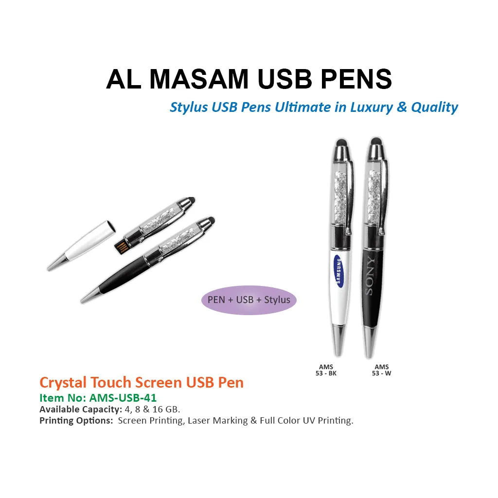 Crystal Touch Screen USB Pen