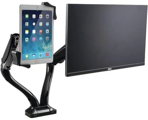 CTA Digital PAD-2AMT 2-in-1 Adjustable Monitor & iPad-Tablet USB Hub