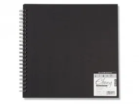 Daler Rowney Ebony Spiral Square Book White 50sht 160gsm acid free 31*31cm