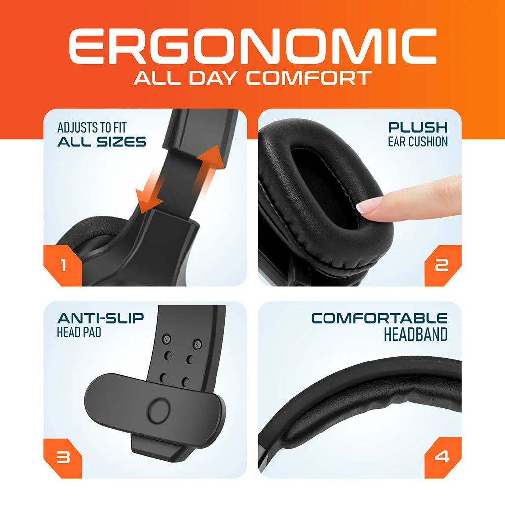Delton 20X Bundle: Professional Wireless Computer Headset with Mic   Auto Pairing USB Dongle   1080P USB Webcam