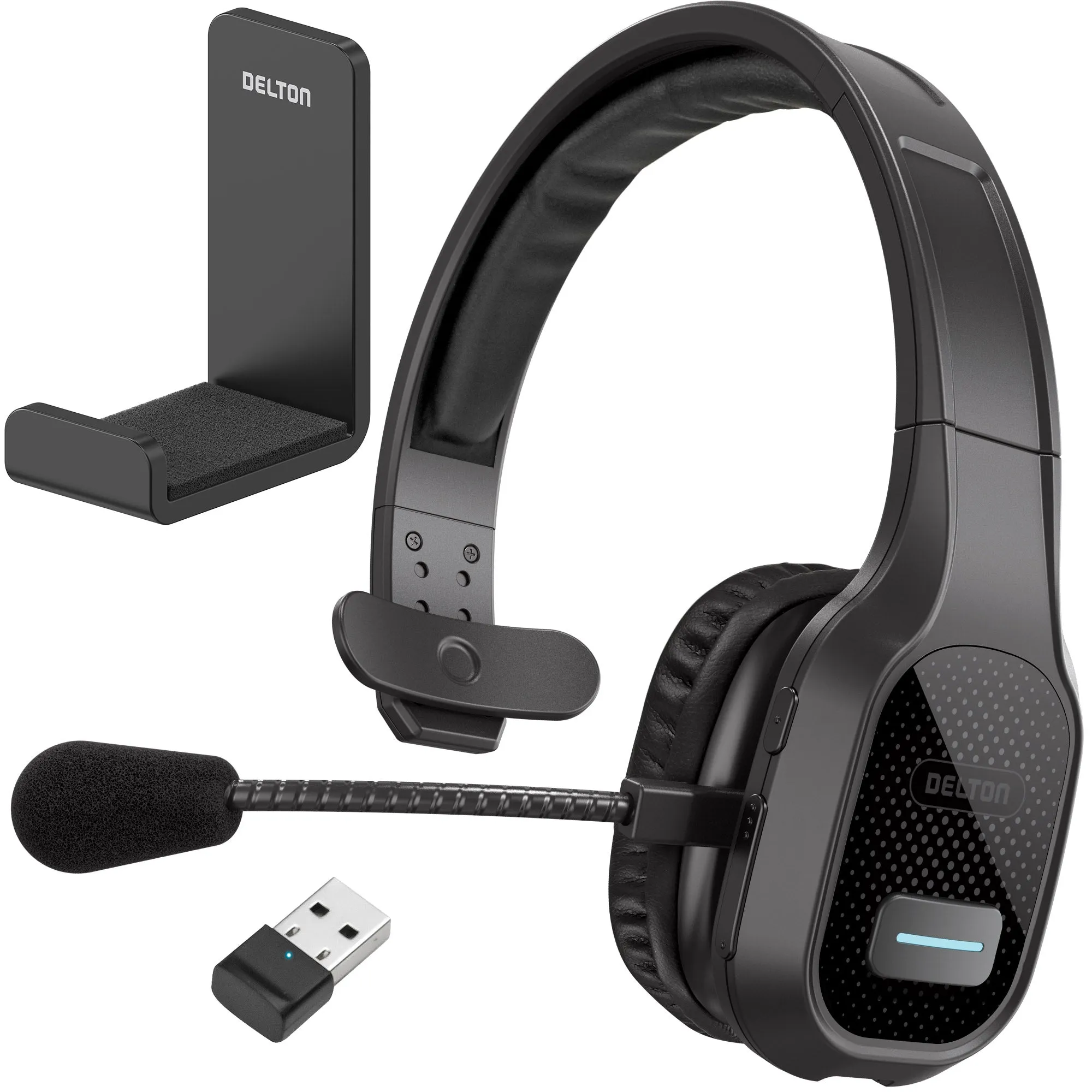Delton 20X Professional Wireless Computer Headset with Mic   USB Dongle   Hook