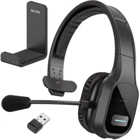 Delton 20X Professional Wireless Computer Headset with Mic   USB Dongle   Hook