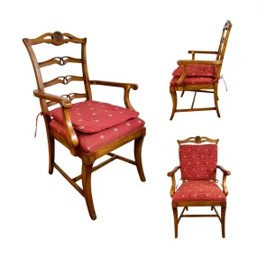 Dining Chairs with Back Cushions, Traditional, Set of Three