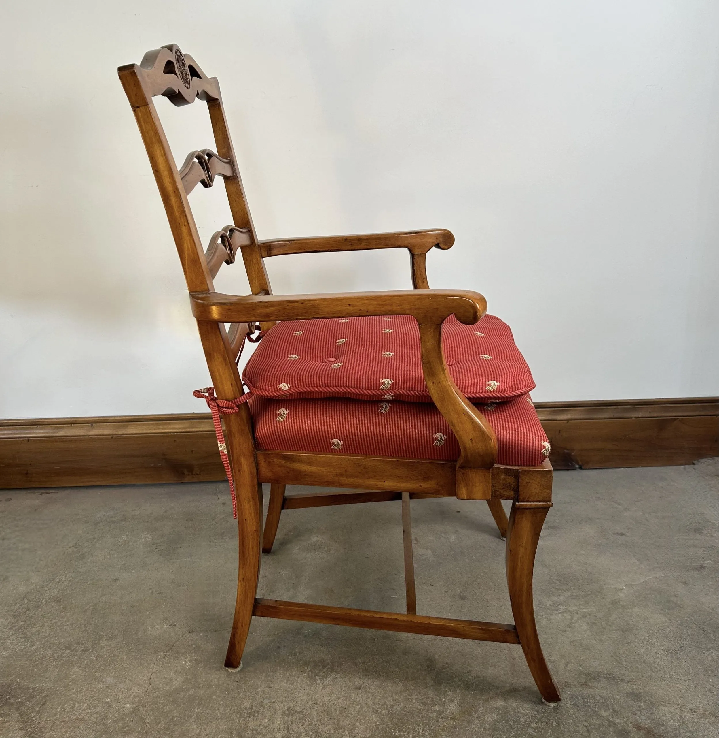 Dining Chairs with Back Cushions, Traditional, Set of Three