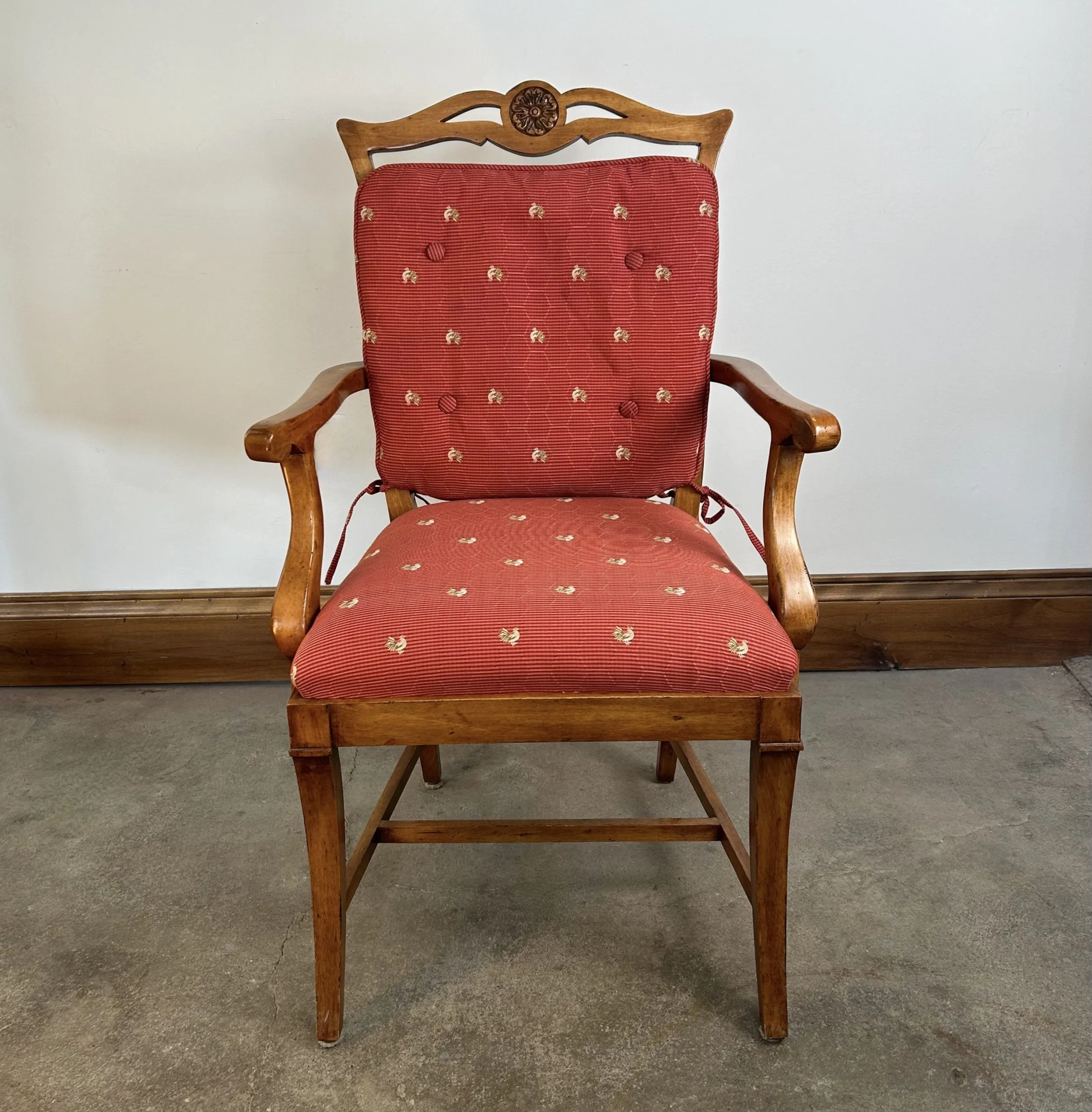 Dining Chairs with Back Cushions, Traditional, Set of Three
