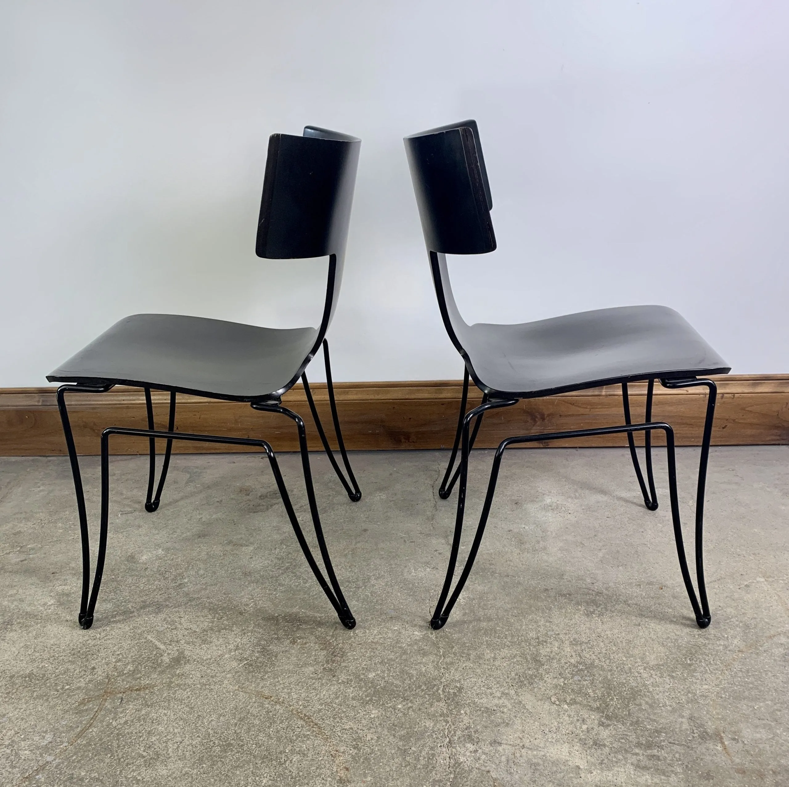 Donghia John Hutton Chairs, Anziano Bent Wood Chairs, Sold only as a pair