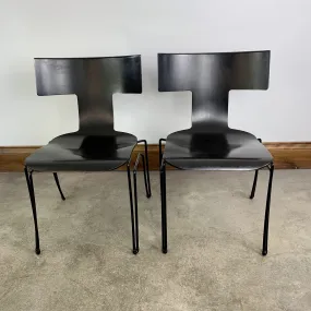 Donghia John Hutton Chairs, Anziano Bent Wood Chairs, Sold only as a pair