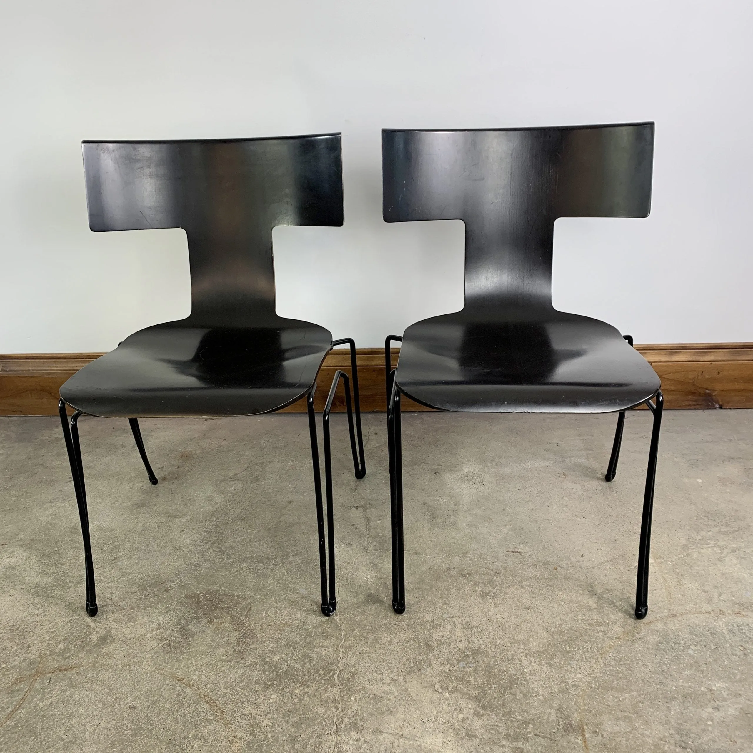 Donghia John Hutton Chairs, Anziano Bent Wood Chairs, Sold only as a pair