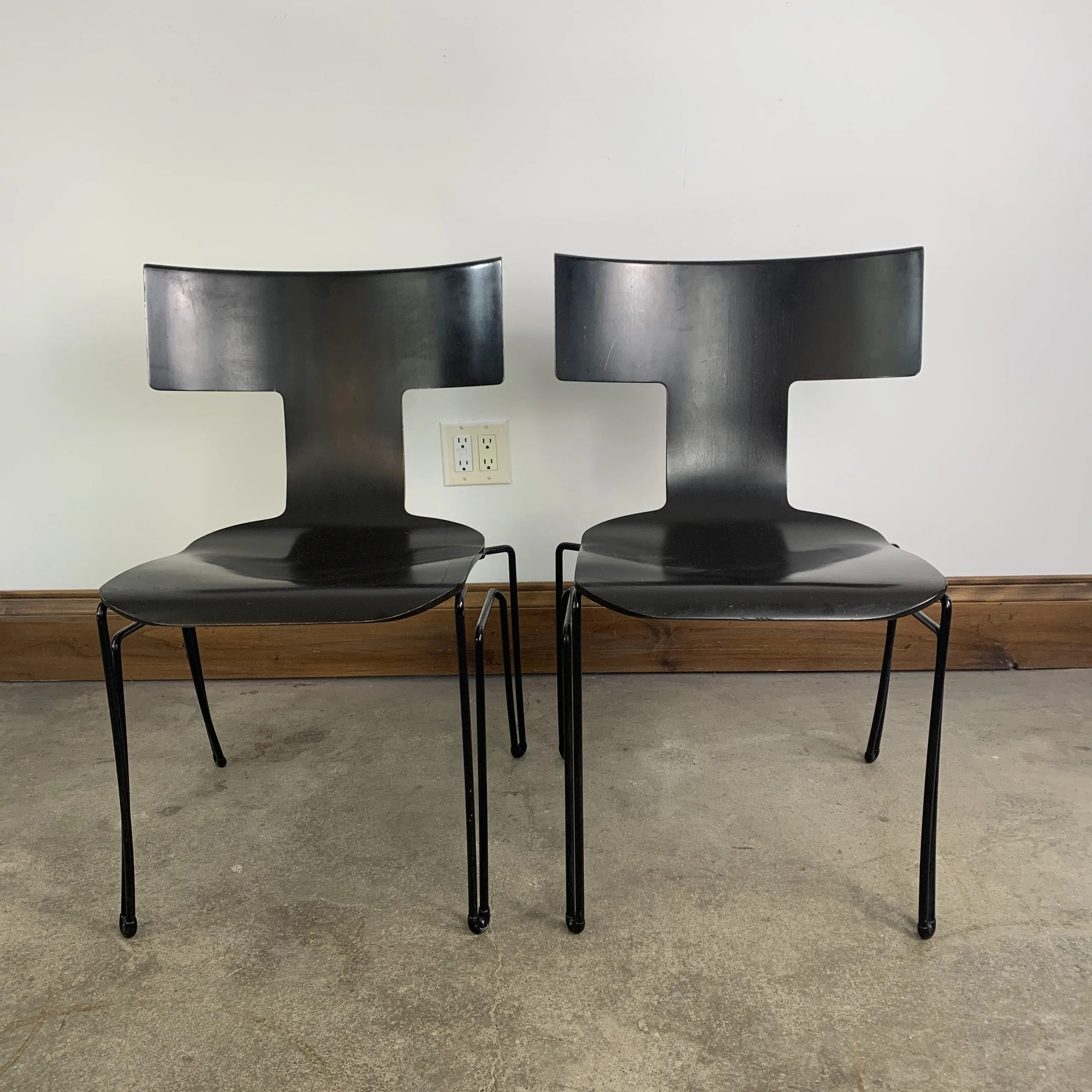 Donghia John Hutton Chairs, Anziano Bent Wood Chairs, Sold only as a pair