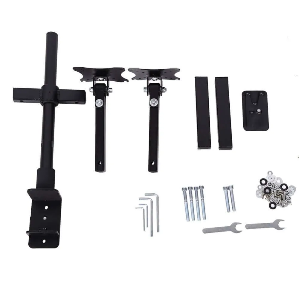 Dual Monitor Stand Bracket Mount 14"-24" Screens 360-degree Rotation