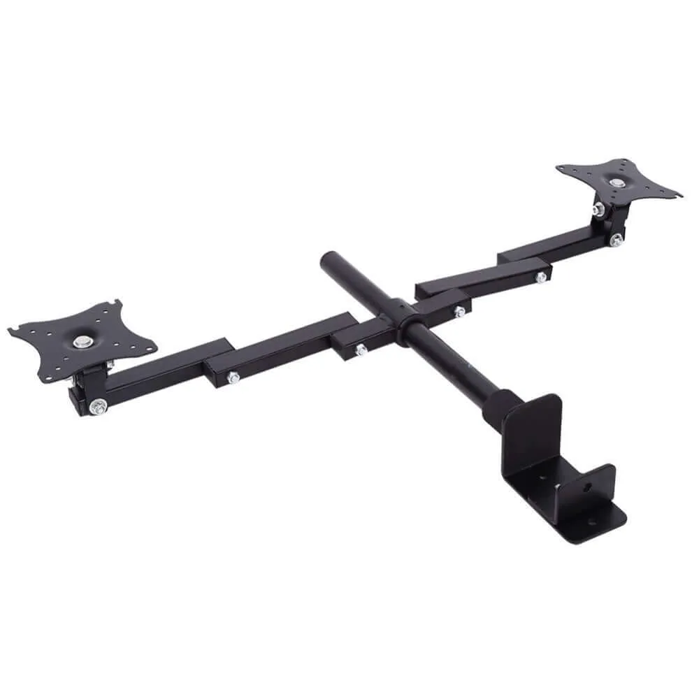 Dual Monitor Stand Bracket Mount 14"-24" Screens 360-degree Rotation