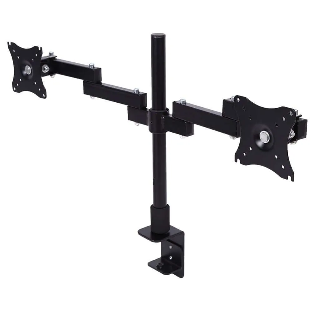 Dual Monitor Stand Bracket Mount 14"-24" Screens 360-degree Rotation