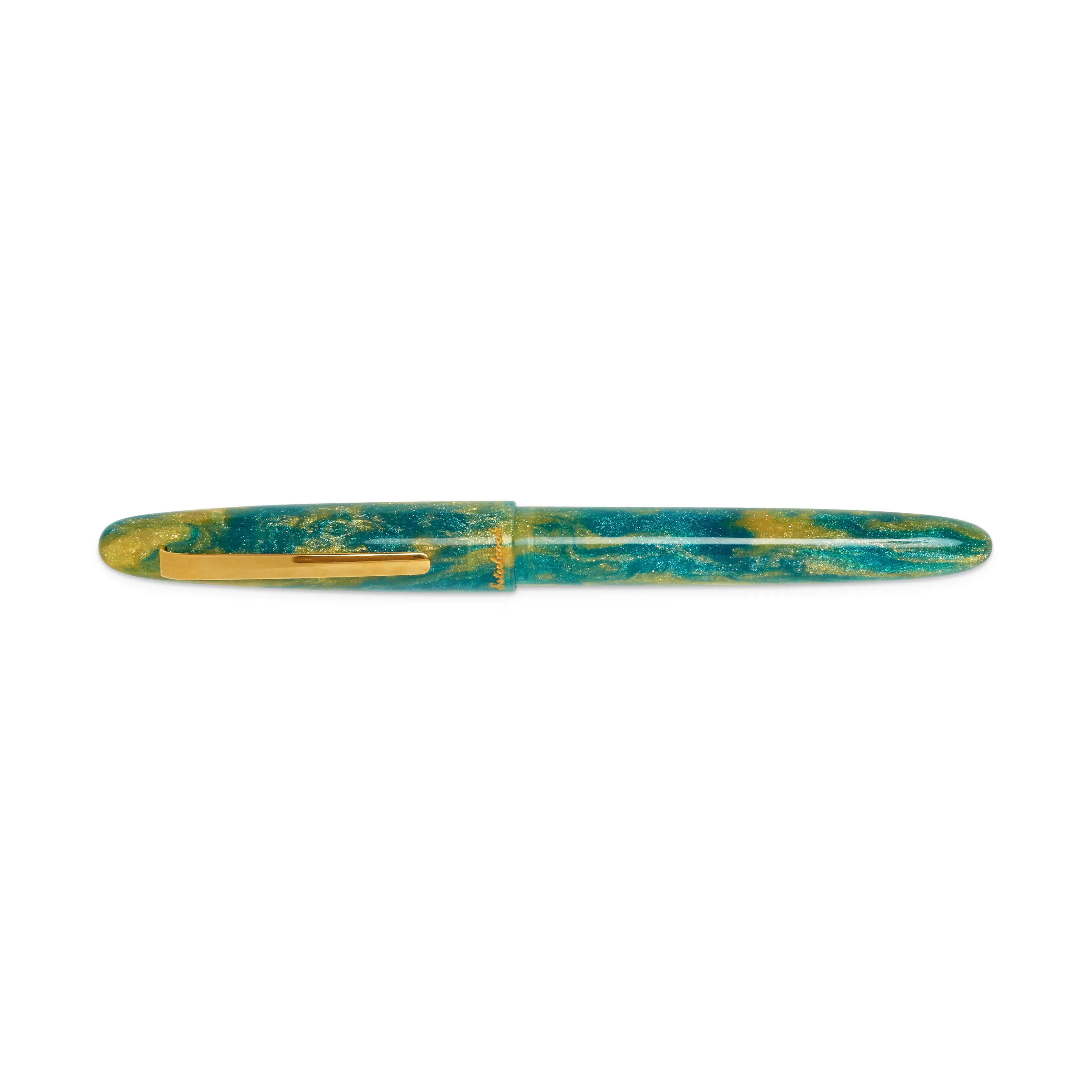 Estie Gold Rush Green Frontier Fountain Pen - Fine