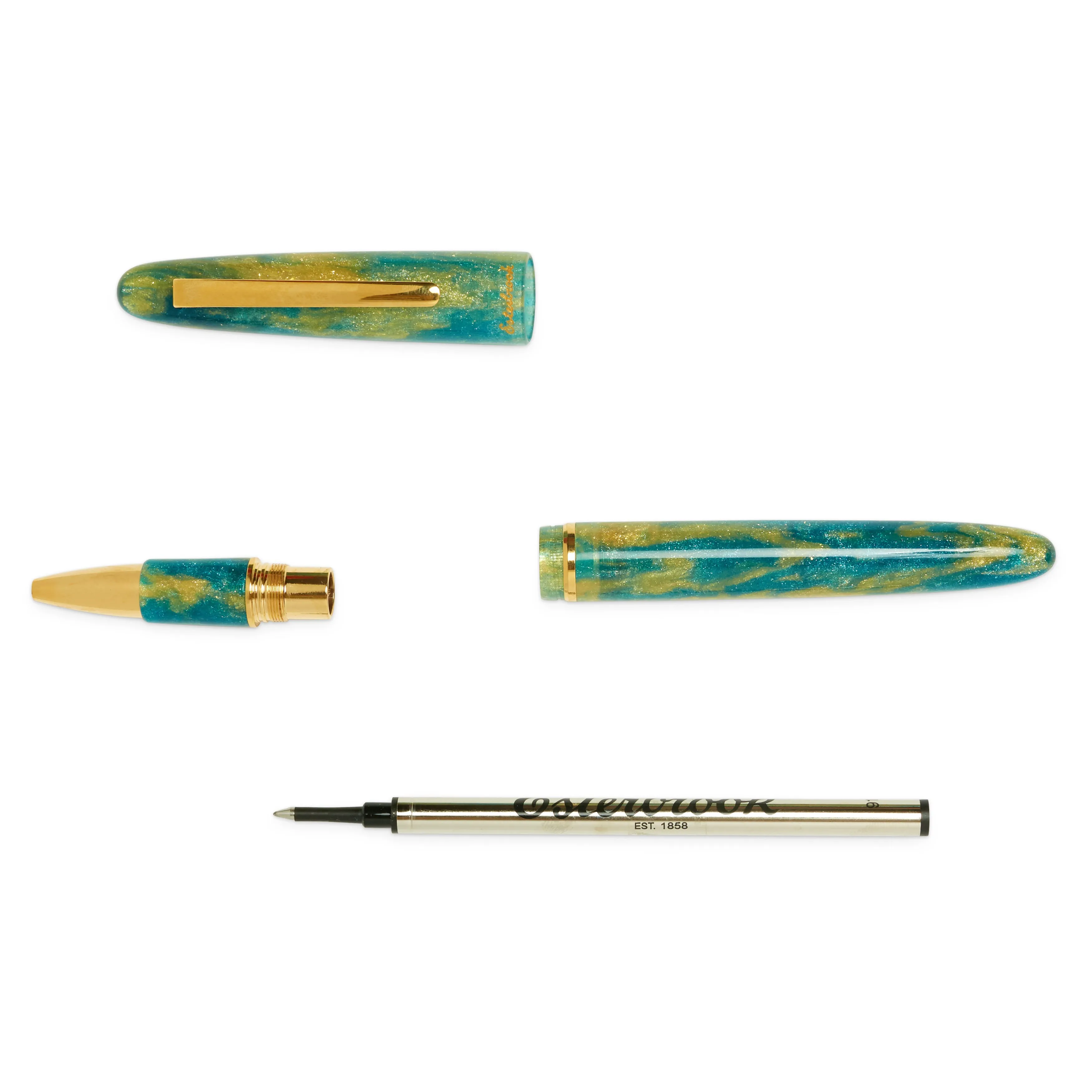 Estie Gold Rush Green Frontier Rollerball Pen