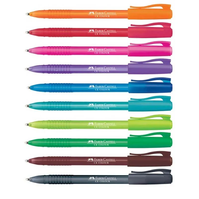 FABER-CASTELL Ball Pen CX Colour Green - (Pack of 10)