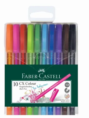 FABER-CASTELL Ball Pen CX Colour Green - (Pack of 10)