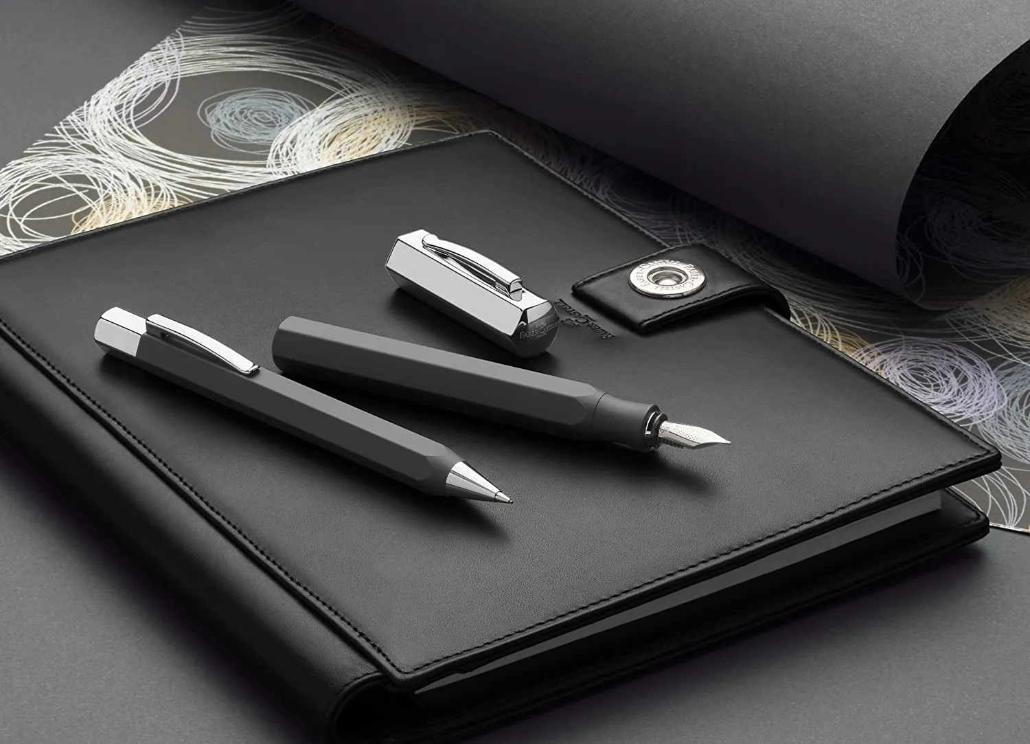 FABER-CASTELL Fountain pen Ondoro graphite black M