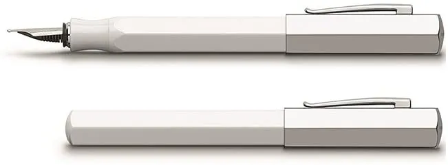 FABER-CASTELL FOUNTAIN PEN ONDORO WHITE F