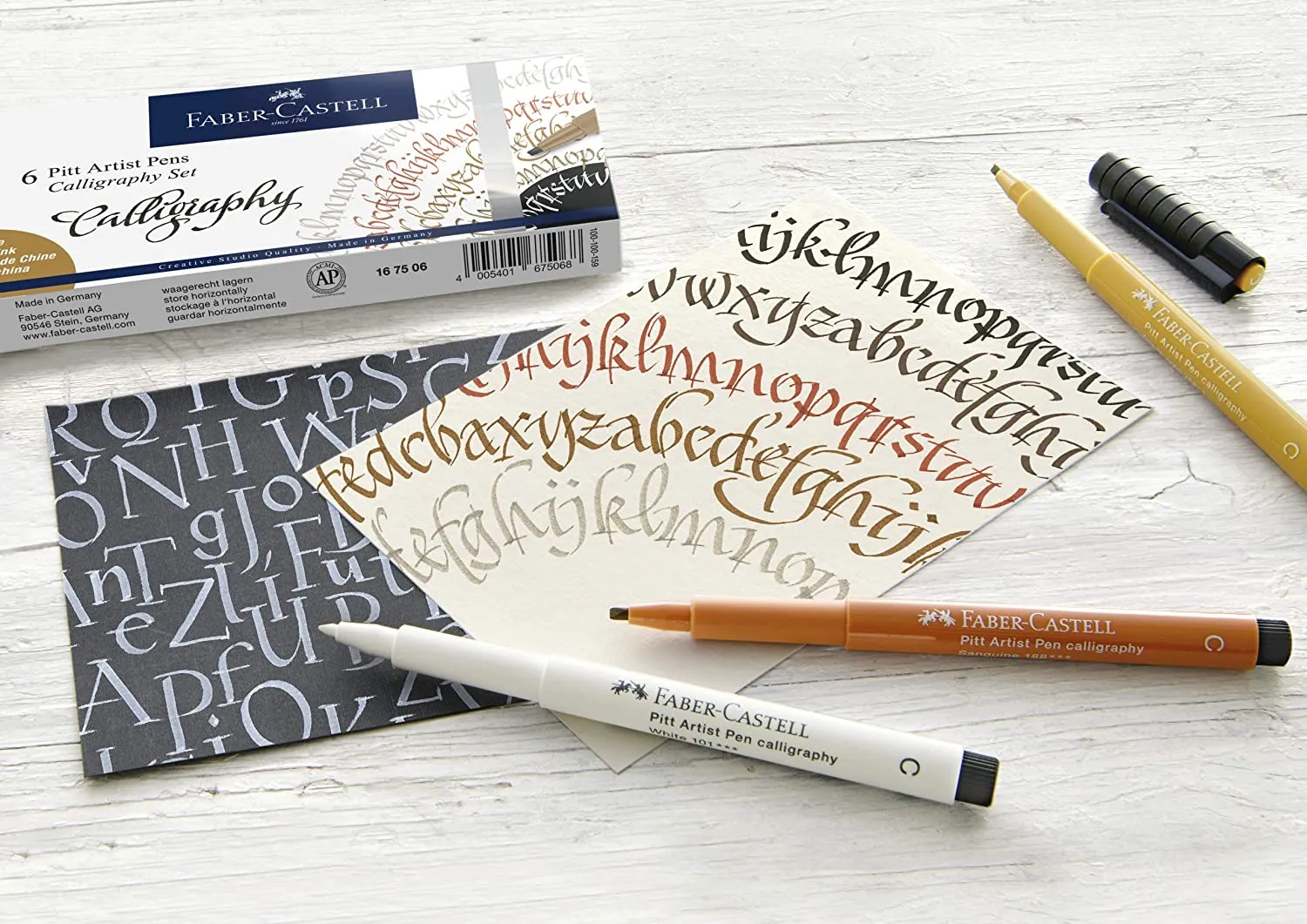 FABER-CASTELL India Ink Pitt Artist Pen C 4ct Colours
