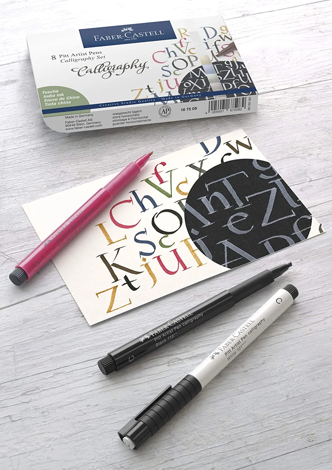 FABER-CASTELL India Ink Pitt Artist Pen C 4ct Colours