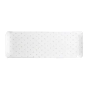 Fabric Tray Oblong Heart Grey