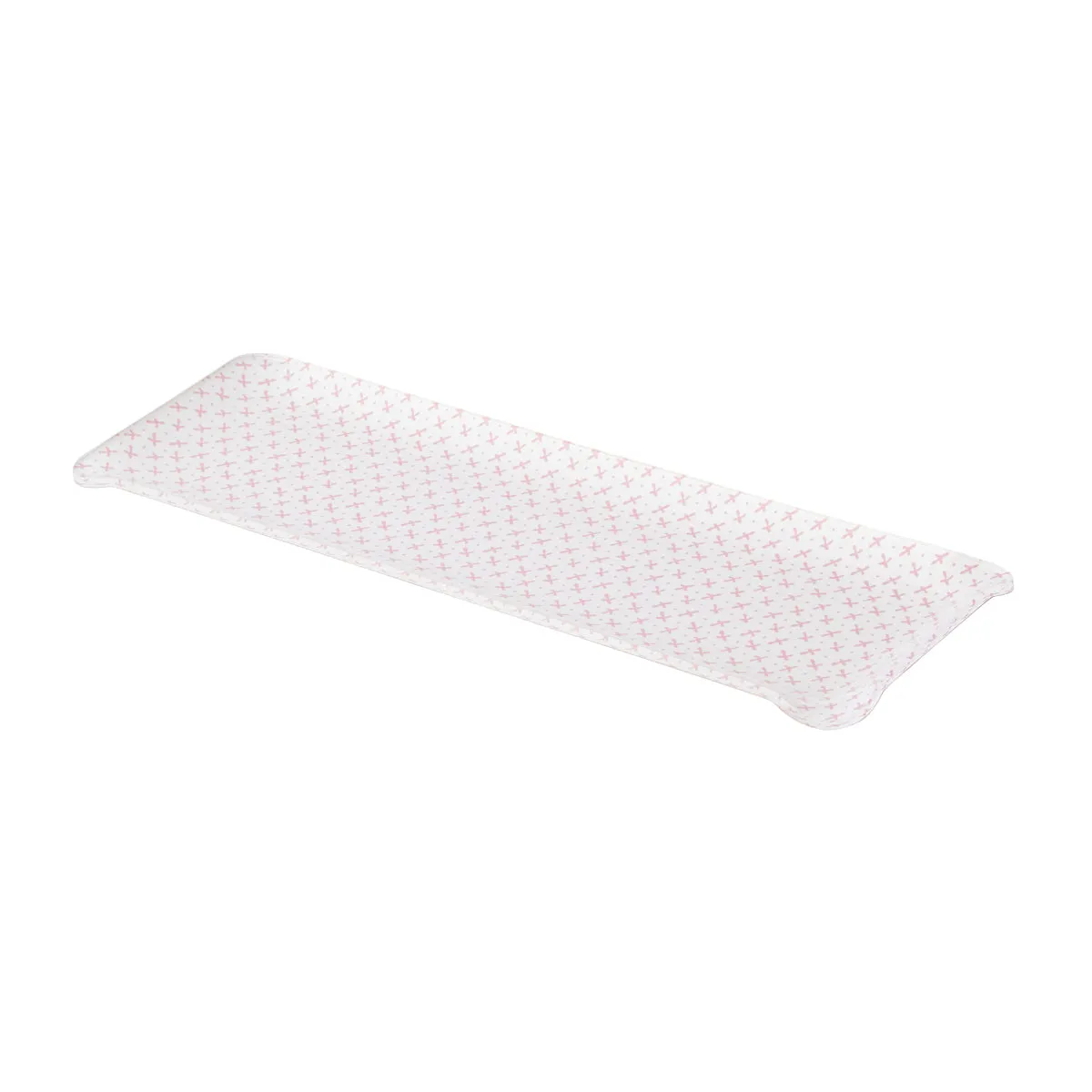 Fabric Tray Oblong Sprig Pink