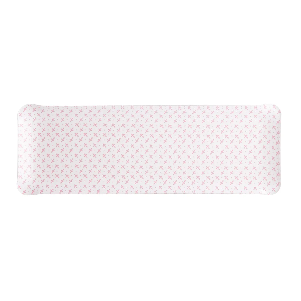 Fabric Tray Oblong Sprig Pink