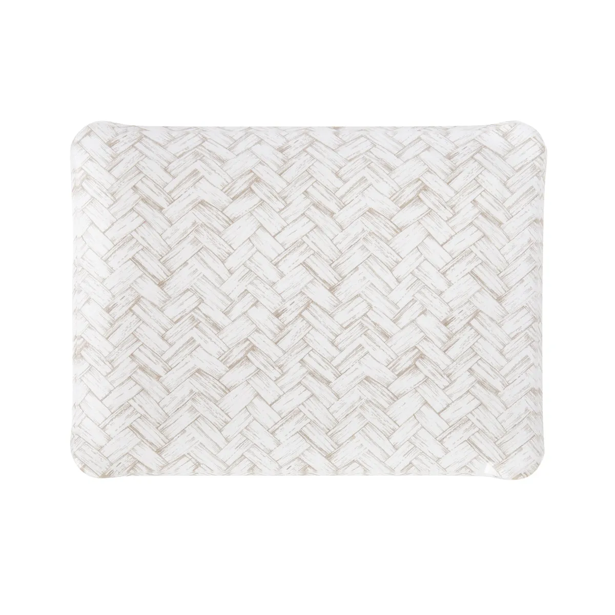 Fabric Tray Small Basketweave Beige