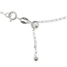Finished Adjustable Chain Necklace, 1mm Cable Links with Clasp Assembly, 22 Inches, Sterling Silver