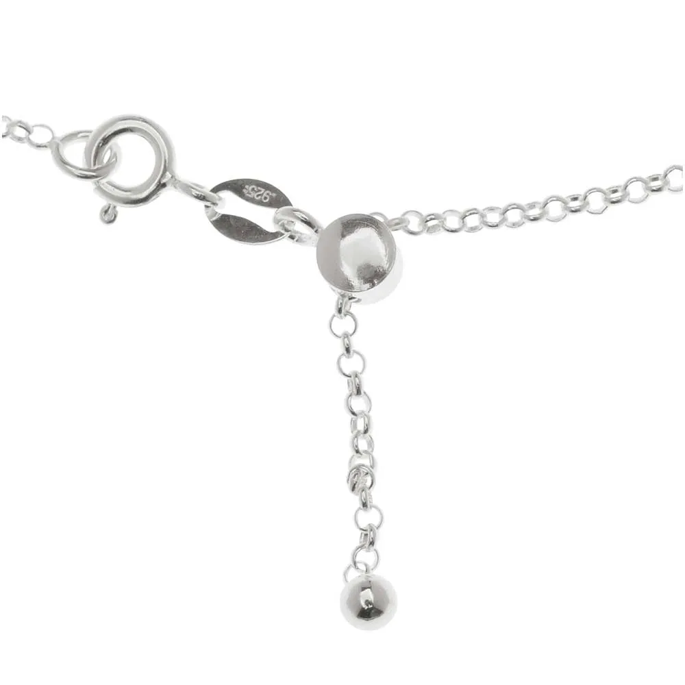 Finished Adjustable Chain Necklace, 1mm Cable Links with Clasp Assembly, 22 Inches, Sterling Silver