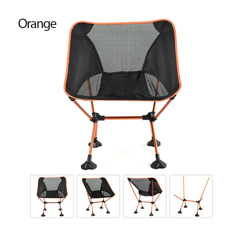 Foldable Fishing Chairs Bearing 330lb Weight w/ Stable Large Feet